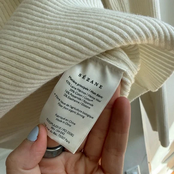 Sezane Maha Jumper - Ecru, Small - Picture 4 of 5